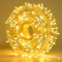 حبل زينة 100 متر 1000 لمبة كبير مكرة انارة اصفر 30...