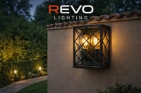 فانوس جداري خارجي مربع مزوج شبك من الألومنيوم AL-3...