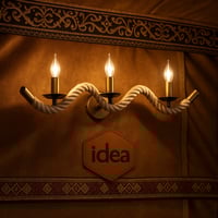 أبليك جداري تراثي حبل 3 لمبات L0068 | تصميم كلاسيك...