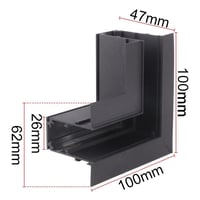 زاوية مسار مغناطيسي من الألومنيوم (دفن قبل الجبس)