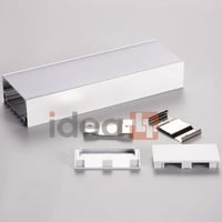 بروفايل المنيوم 7*3.5 سم بدون شفة سيلفر 2 امتار مج...