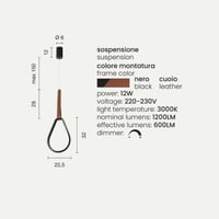 علاقي مودرن مفرد بلمسة جلدية فاخرة | إضاءة LED | ك...