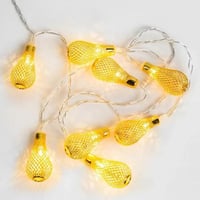 زينة كوخ نحاسي بطول 3 متر نزول 10 سم انارة اصفر 30...