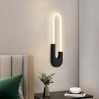 ابليك جداري 2058 BK | تصميم U مودرن | 3 ألوان إضاء...