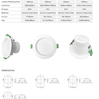 سبوت لايت 7 سم 7 واط بترانس داخلي وعدسة مثلجة ضد ا...