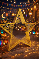 نجمة زينة رمضان مضيئة