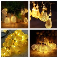 زينة كوخ نحاسي بطول 3 متر نزول 10 سم انارة اصفر 30...