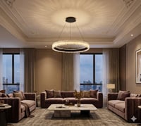 ثريا مودرن كرستال جرم اسود 20225-80 مقاس 80 سم بلو...