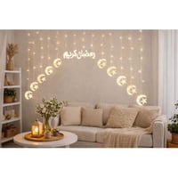 زينة رمضان عبارة 3 متر بطارية هلال ونجمة