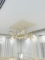 ثريا أحجار كريستال فاخرة مستطيلة | 120×80 سم | شفا...