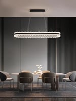 ثريا مودرن مستطيلة اسود| إضاءة ذكية بـ 3 ألوان | ك...