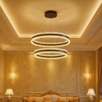 ثريا مودرن ذكية | إضاءة 3 ألوان قابلة للتعتيم | تح...