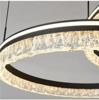 ثريا مودرن دوائر متداخلة اسود ثلاثية | إضاءة ذكية...