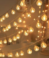 حبل زينة 50 متر كرز مكرة انارة اصفر 3000k يمكنك دم...