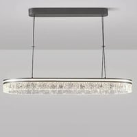 ثريا مودرن مستطيلة اسود مطفي| إضاءة ذكية بـ 3 ألوا...