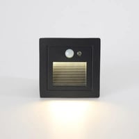 لمبات درج LED مربعة جرم اسود من الألومنيوم IP65 ضم...