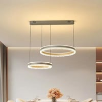 ثريا مودرن حلقات متداخلة فضي مطفي مزوج | إضاءة ذكي...