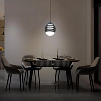 ثريا علاقي مفرد مودرن | لون أسود خشبي | هيكل ألمني...