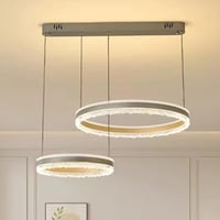 ثريا مودرن حلقات متداخلة فضي مطفي مزوج | إضاءة ذكي...