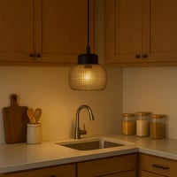 تعليقة إنارة ديكور بتصميم شبكي زجاجي معتم – موديل...