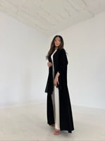 عباية كريب اسود فاحم قصة استريت