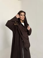 عباية كلوش بني صيفي خفيف