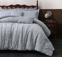 طقم لحاف 8 قطع جاكار كينج قطن فاخر