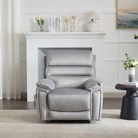 كرسي إسترخاء هزاز دوار 6059 يدوي رصاصي فاتح