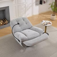 كرسي إسترخاء هزاز دوار كلاسيك 6069B مع حامل هاتف ر...