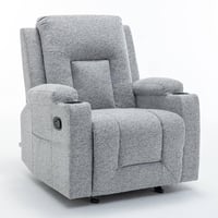 كرسي إسترخاء هزاز 8073 مع حامل أكواب رصاصي