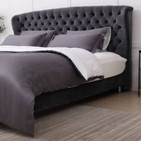 طقم لحاف 7 قطع نفرين فندقي فاخر رصاصي و أبيض