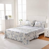 شرشف سرير 4 قطع نفرين مشجر