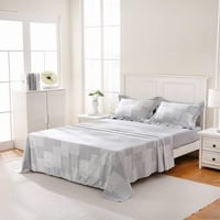 شرشف سرير 4 قطع نفرين مشجر