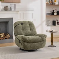 كرسي إسترخاء هزاز دوار كلاسيك 6069B مع حامل هاتف ز...