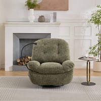 كرسي إسترخاء هزاز دوار كلاسيك 6069B مع حامل هاتف ز...