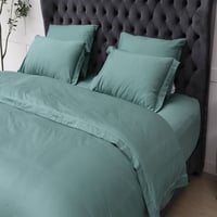 طقم لحاف 7 قطع نفرين فندقي فاخر اخضر غامق