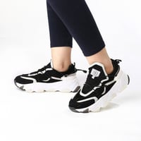 حذاء رياضي اسود ورمادي وابيض - OTTIMO