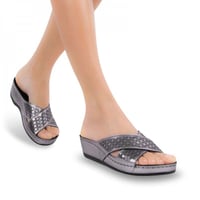 حذاء كروس فضي- MUYA