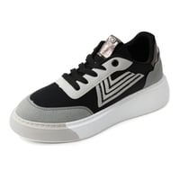 حذاء رياضي اسود ورمادي وابيض- OTTIMO