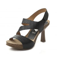 صندل اسود جلد كعب -Penelope