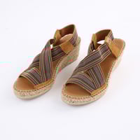 TINA- صندل صيفي مخطط بني