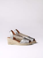 توني بونس صندل ويدج فضي مطاط جانبي - TEIDE-P