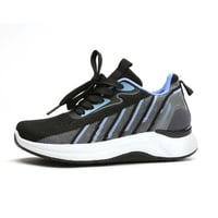 حذاء رياضي بلون اسود وسماوي