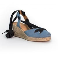 صندل بيناز أزرق مرتفع مع حبال