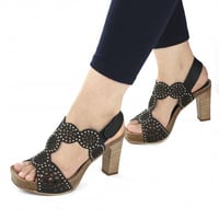 صندل جلد اسود -Penelope