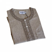 رمادي غامق تطريز رمادي