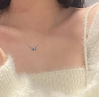 بوكس قلادة الفراشة مع ورد مجفف