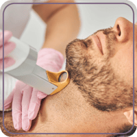 جلسة ليزر تحديد ذقن ورقبة للرجال مع الرتوش