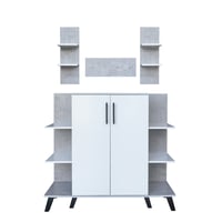 ركن قهوة مع أرفف معلقة - بعدة ألوان