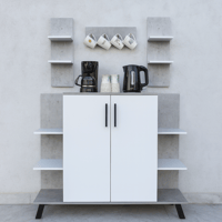 ركن قهوة مع أرفف معلقة - بعدة ألوان